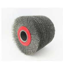 Brosse clindrique en nylon abrasive durable pour le traitement de la surface du bois